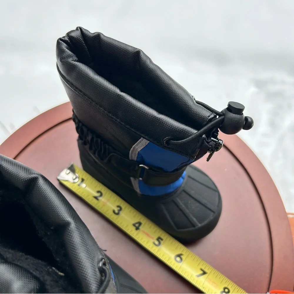 Little Boys Snow Boots—Size 6 | Waterproof Winter Boots Black Blue | Koala Kids